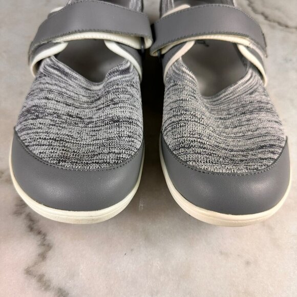 Alegria By PG Lite Traq Women's Gray Knit Mary Jane Shoes With Adjustable Strap - Picture 5 of 11